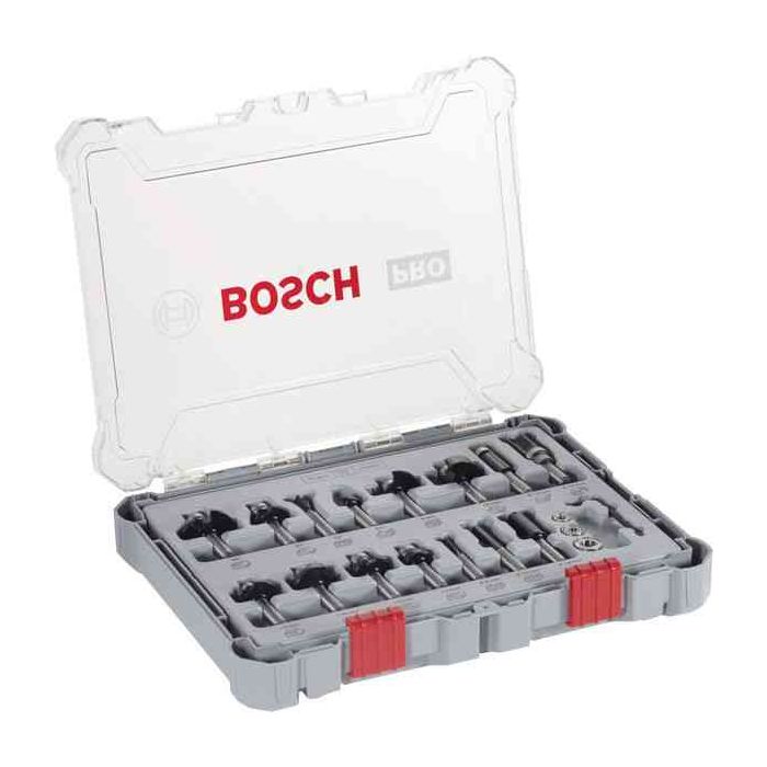 Foto von Bosch PRO Nutfräser- Set, gemischt, Schaft 8 mm, 15-tlg Foto von Bosch PRO Nutfräser- Set, gemischt, Schaft 8 mm, 15-tlg