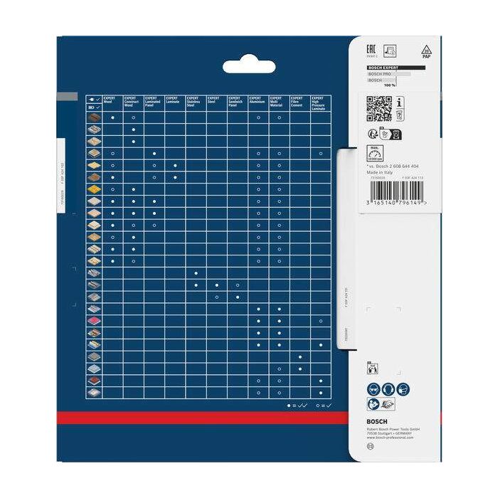 Bild von Bosch EXPERT Wood Kreissägeblatt, 190x2,6/1,6x30 mm, Z40 Bild von Bosch EXPERT Wood Kreissägeblatt, 190x2,6/1,6x30 mm, Z40
