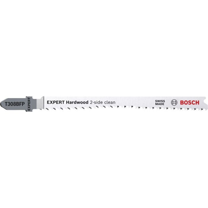 Bild von Bosch EXPERT Hardwood 2-side clean T308BFP Stichsägeblatt, 5-tlg. Bild von Bosch EXPERT Hardwood 2-side clean T308BFP Stichsägeblatt, 5-tlg.