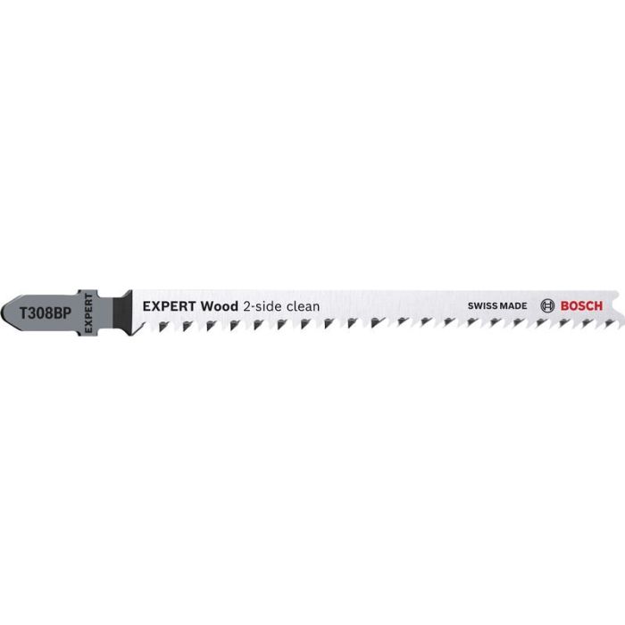 Bild von Bosch EXPERT Hardwood 2-side clean T308BP Stichsägeblatt, 5-tlg. Bild von Bosch EXPERT Hardwood 2-side clean T308BP Stichsägeblatt, 5-tlg.