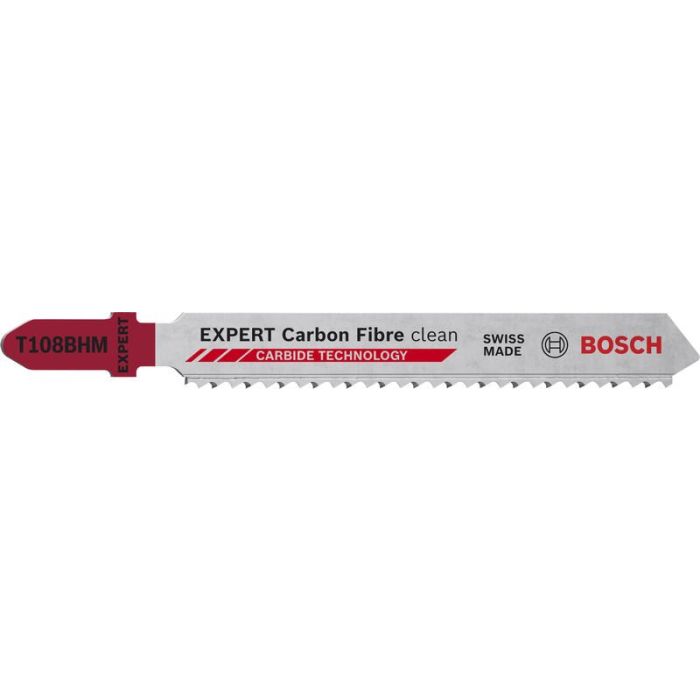 Bild von Bosch EXPERT Carbon Fiber Clean T108BHM Stichsägeblatt, 3?tlg. Bild von Bosch EXPERT Carbon Fiber Clean T108BHM Stichsägeblatt, 3?tlg.