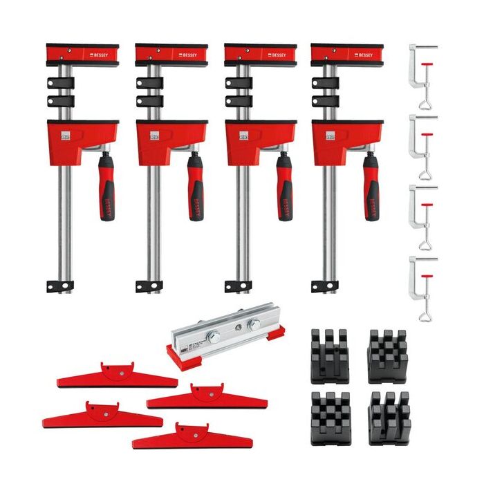 Bild von Bessey Korpuszwingen Set KRE-SET-A 4x KRE100-2K, 2x KR-AS, 1x KP Bild von Bessey Korpuszwingen Set KRE-SET-A 4x KRE100-2K, 2x KR-AS, 1x KP