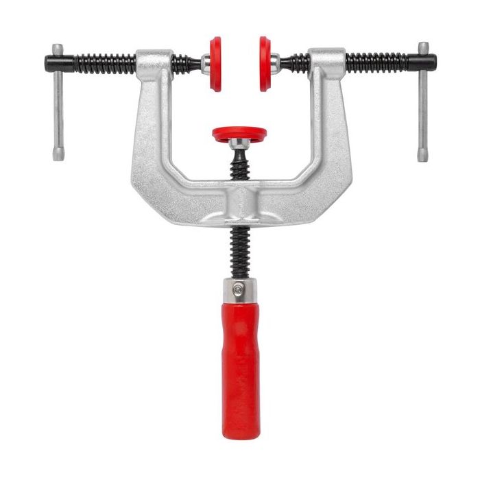 Foto von Bessey Kantenzwinge KT8-3, Dreispindlige Stahl C-Schraubzwinge, zum Schweißen geeignet Foto von Bessey Kantenzwinge KT8-3, Dreispindlige Stahl C-Schraubzwinge, zum Schweißen geeignet