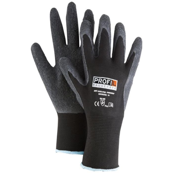 Foto von Profil Handschuh Fine Grip, Gr. 10 Nylon mit Latexbeschichtung schwarz, Foto von Profil Handschuh Fine Grip, Gr. 10 Nylon mit Latexbeschichtung schwarz,