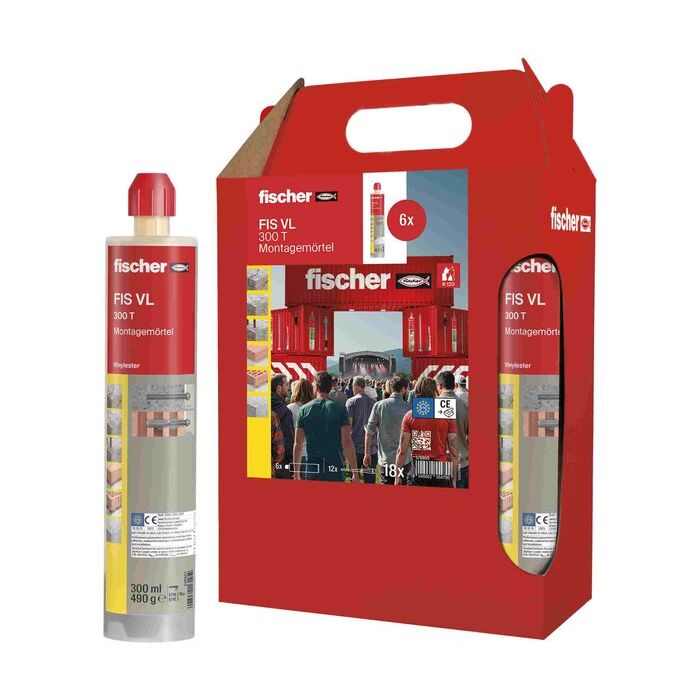Bild von Fischer Montagemörtel FIS VL 300 T (Sixpack) Bild von Fischer Montagemörtel FIS VL 300 T (Sixpack)